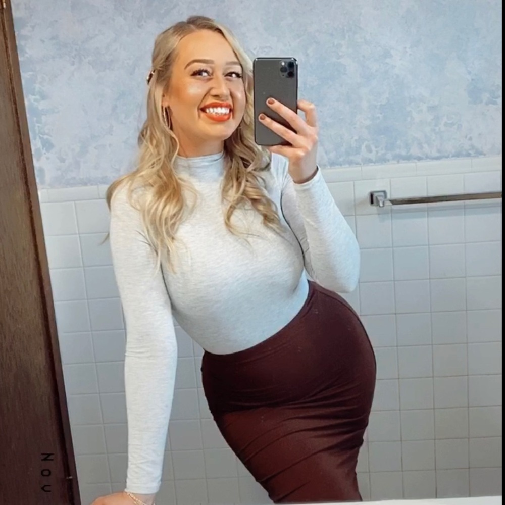 Naked Wardrobe Chocolate hourglass long skirt - Picture 3 of 7